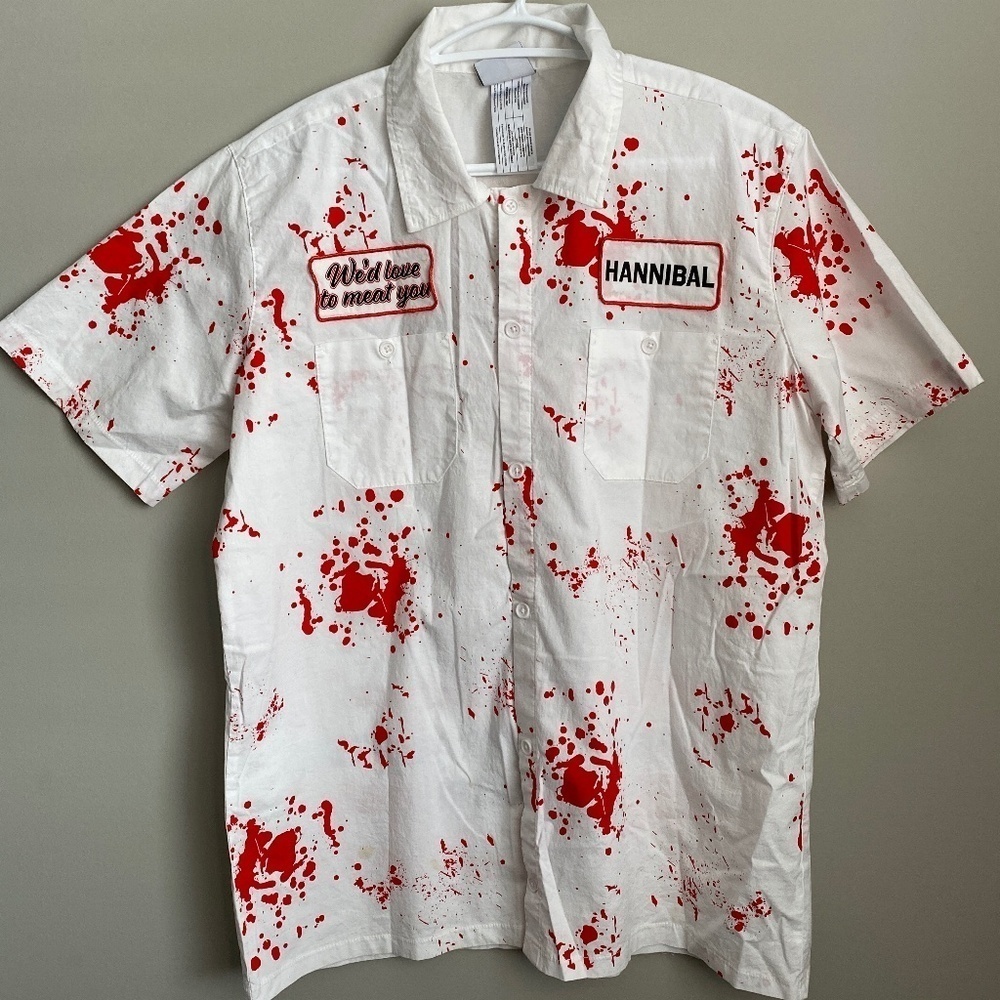 Modern Hero Halloween /‎ Novelty Men's Button Up Costume Shirt Size S/M - Picture 2 of 13